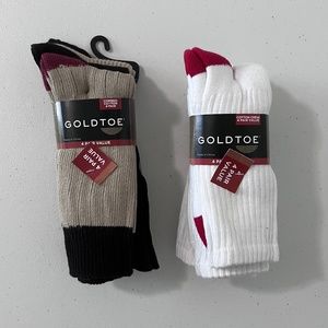 Two Packs of Goldtoe Men’s Casual 4Pack Socks size 10-13